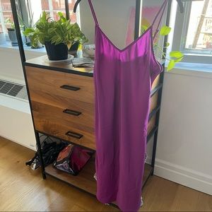 A New Day purple midi slip dress